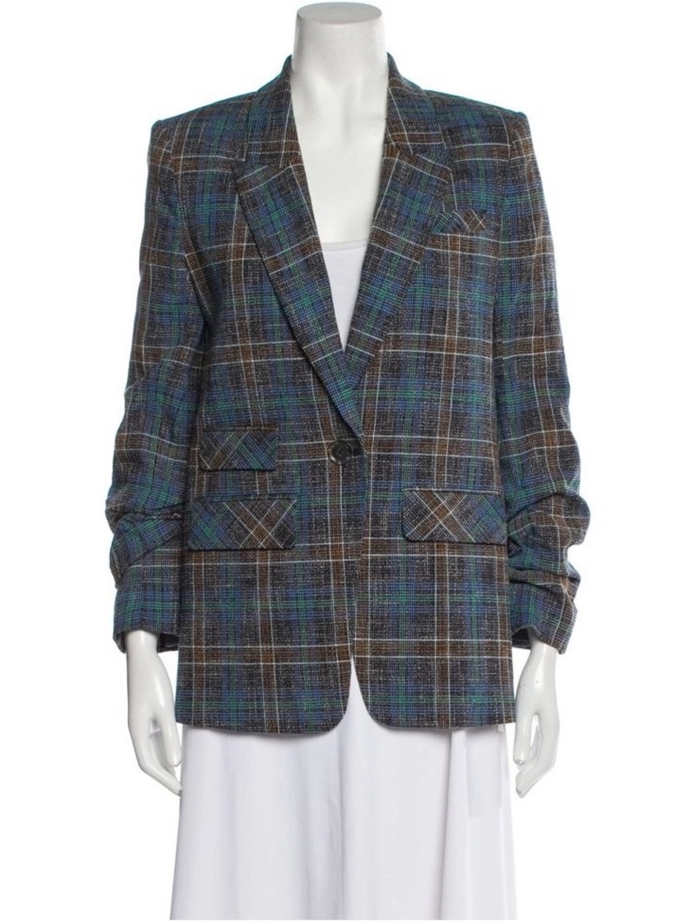 Veronica Beard Dickey Jacket Blazer in Martel Blue Plaid